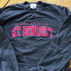 College of St Benedict gray sweatshirt -long sleeve. S